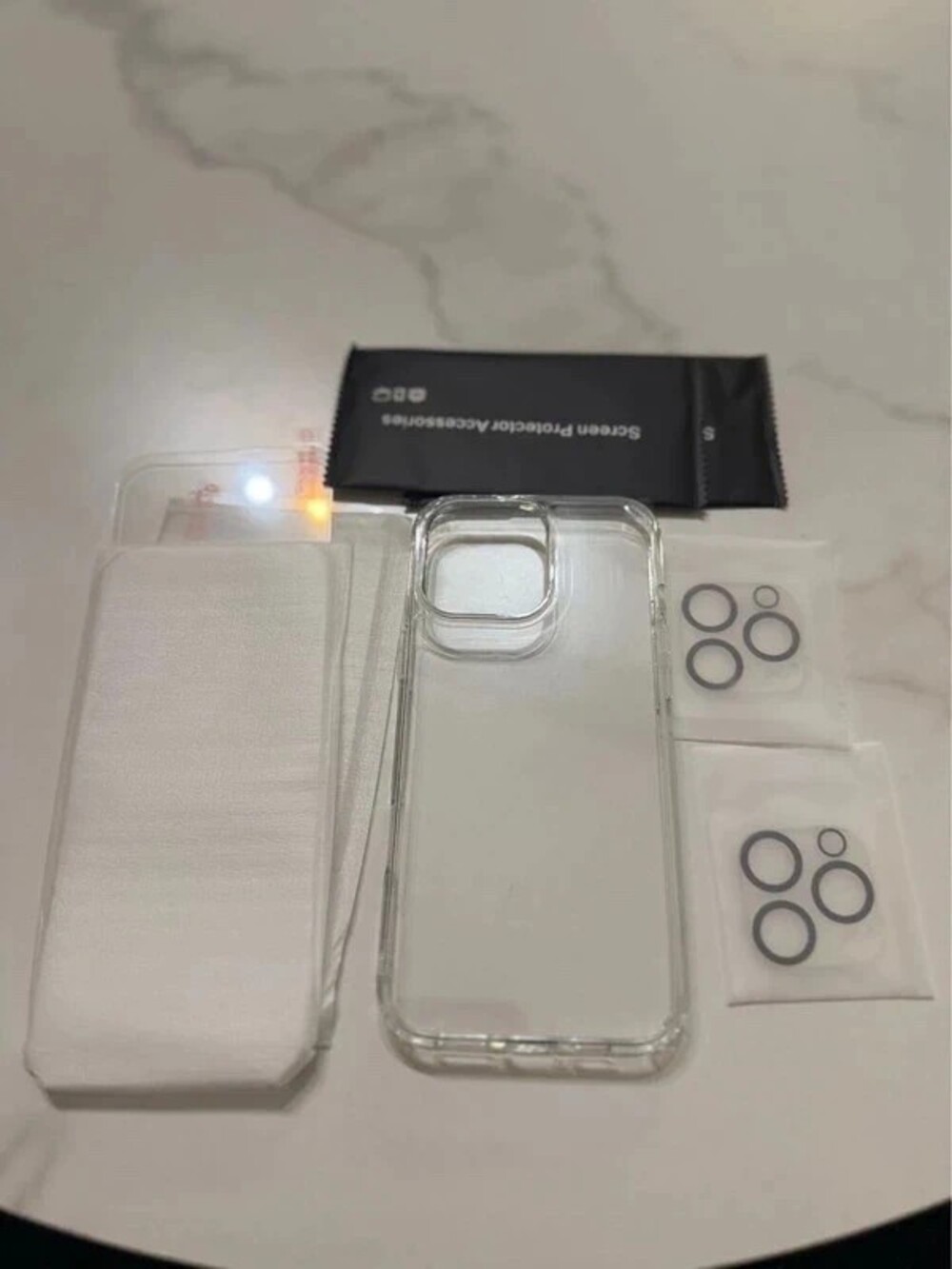 for iPhone 16 Pro Max Case Clear, with 2X Screen Protector + 2X Camera Lens Prot - Picture 2 of 6